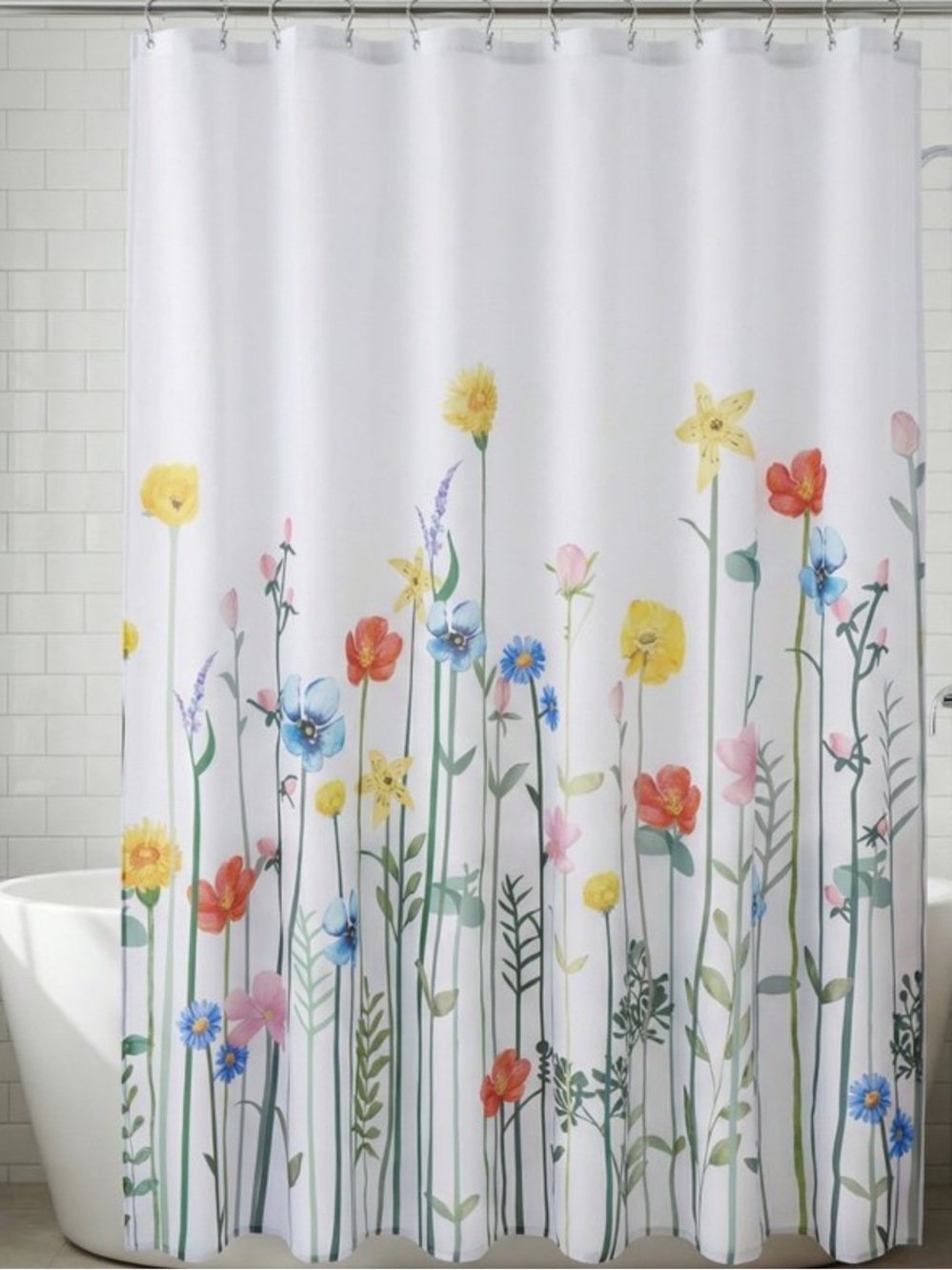 Floral Meadow Shower Curtain - 71 inch